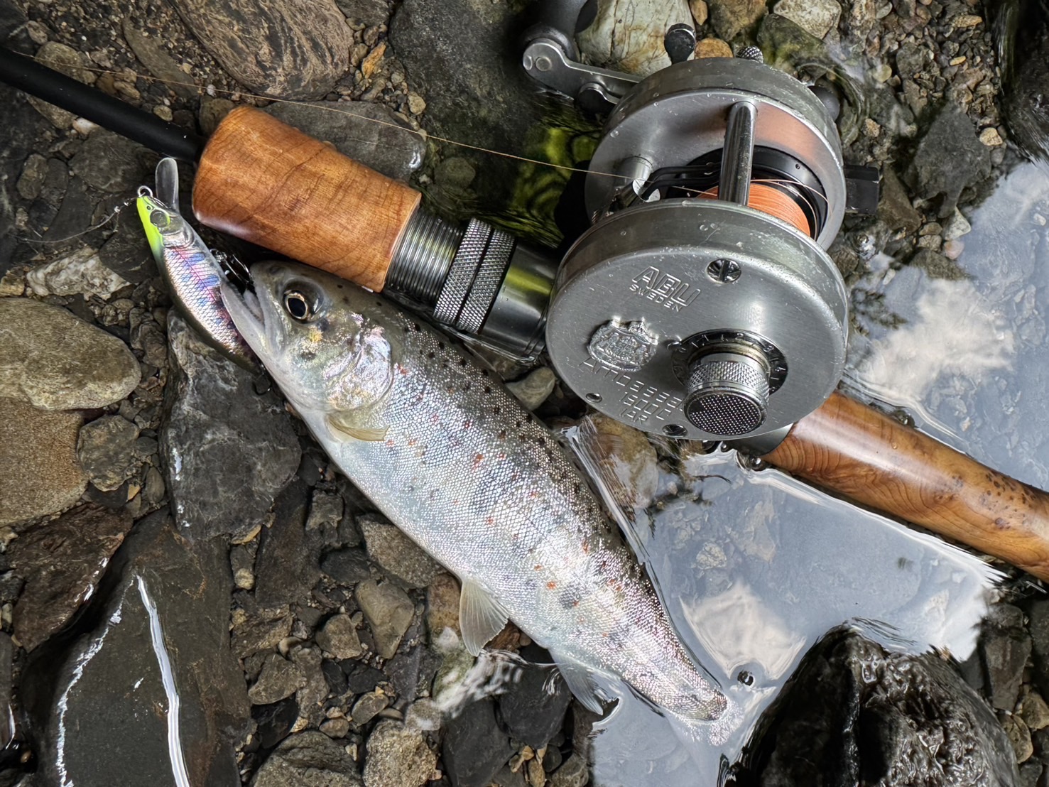 スタッフ神倉 TRI5102ML自作ロッドで渓流トラウト初チャレンジ